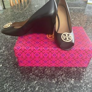 Tory Burch Claire peep hole wedge